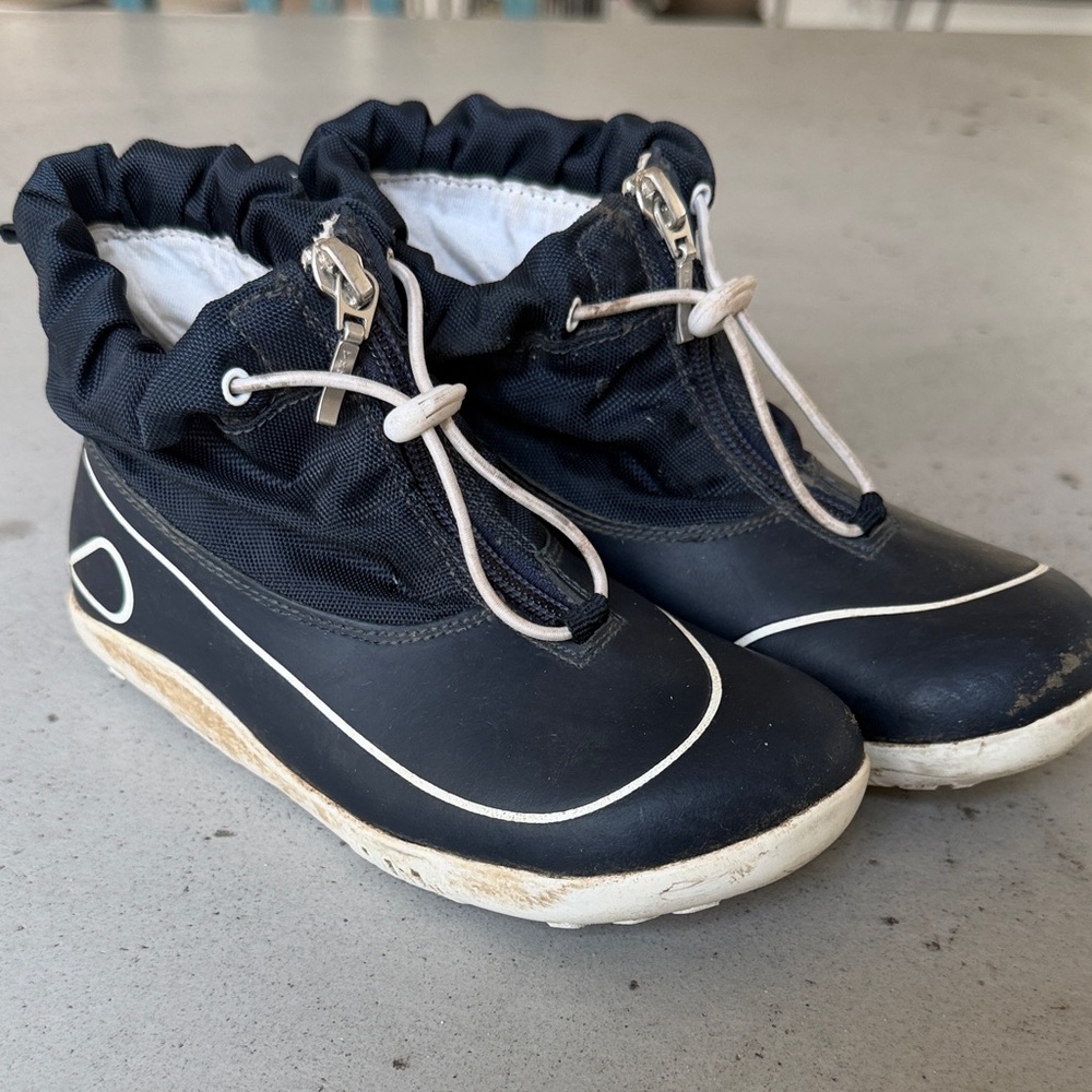 Kids Navy and White Rain Shoes